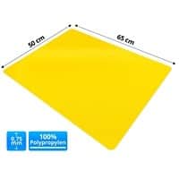 office marshal Bureauonderlegger PP (Polypropeen) Geel 65 x 50 cm