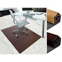 FLOORDIREKT PRO Stoelmat Bamboe, vilt Donkerbruin 90 x 120 cm