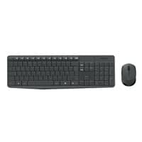 Logitech Toetsenbord en muis Draadloos QWERTY (US) International Nee Grijs MK235