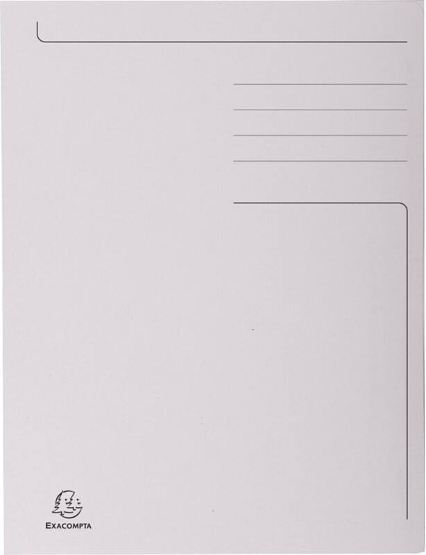 Exacompta 3 Flap-map Forever 449019E Folio Grijs Karton 24,5 x 35 cm