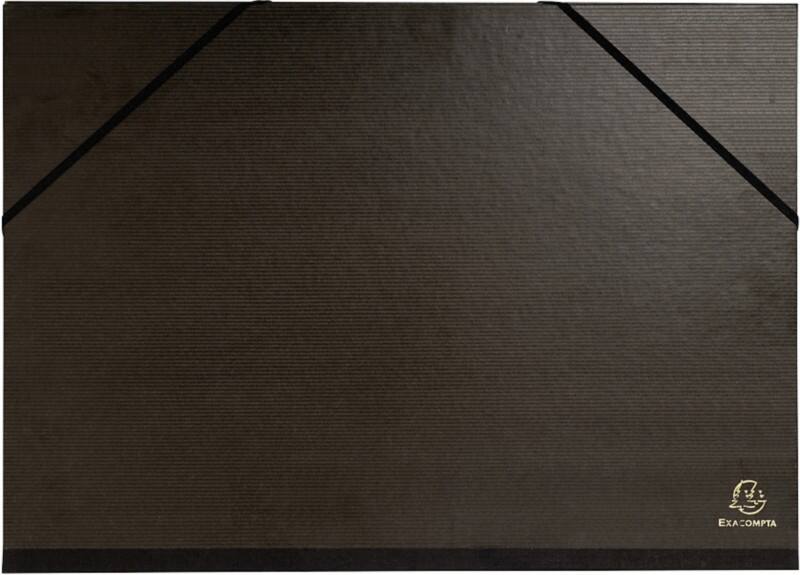 Exacompta Tekenmap 548015E Karton 320mm x 450mm Zwart Verpakking van 4