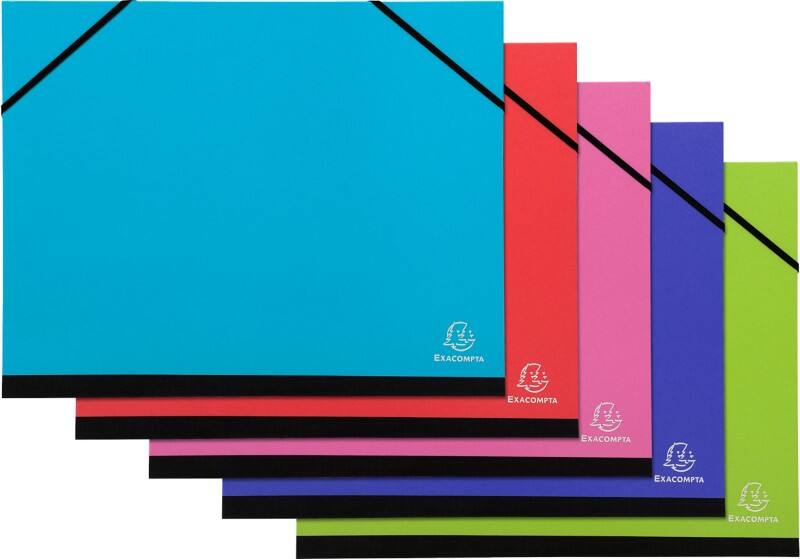 Exacompta Tekenmap 25529E Karton 280mm x 380mm Assorti Verpakking van 5