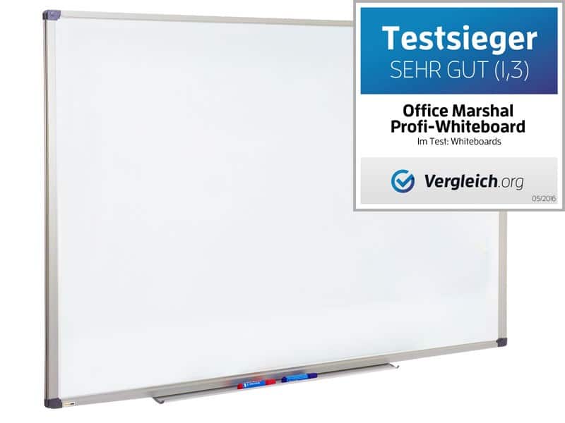 office marshal Whiteboard Magnetisch Gelakt staal Enkel 90 (B) x 60 (H) cm