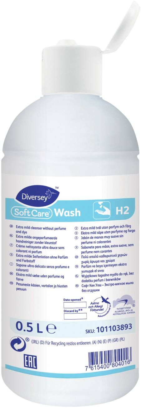 Soft Care Vloeibare handzeep navulling H2 10 stuks 500 ml