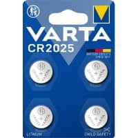 VARTA Knoopcelbatterijen Electronics CR2025 Lithium Mangaandioxide (Li-MnO2) 3 V 4 Stuks