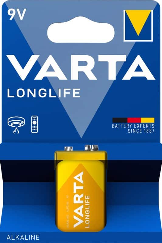 VARTA Batterij 6LR61 Longlife Extra Alkaline 9 V