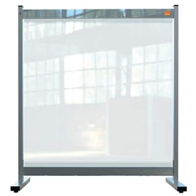 Nobo vrijstaand Beschermend scheidingsscherm Premium Plus 770 x 860 x 410mm Metaal, PVC Zilver