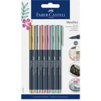 Faber-Castell Metallics Permanentmarker Medium Ronde punt 1,5 mm Kleurenassortiment 4 Stuks