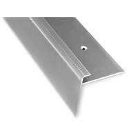 Casa Pura Traprandprofiel F-vorm Aluminium Safety Zilver 134 x 5,3 cm