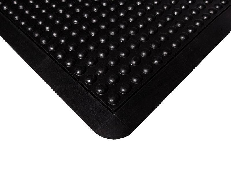 etm Bubble Mat Rubber Zwart 60 x 90 cm