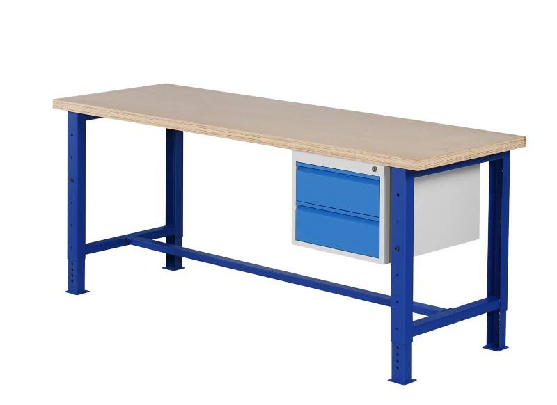 Vaste Werkbank Blauw, wit 2000 x 700 x 990 mm