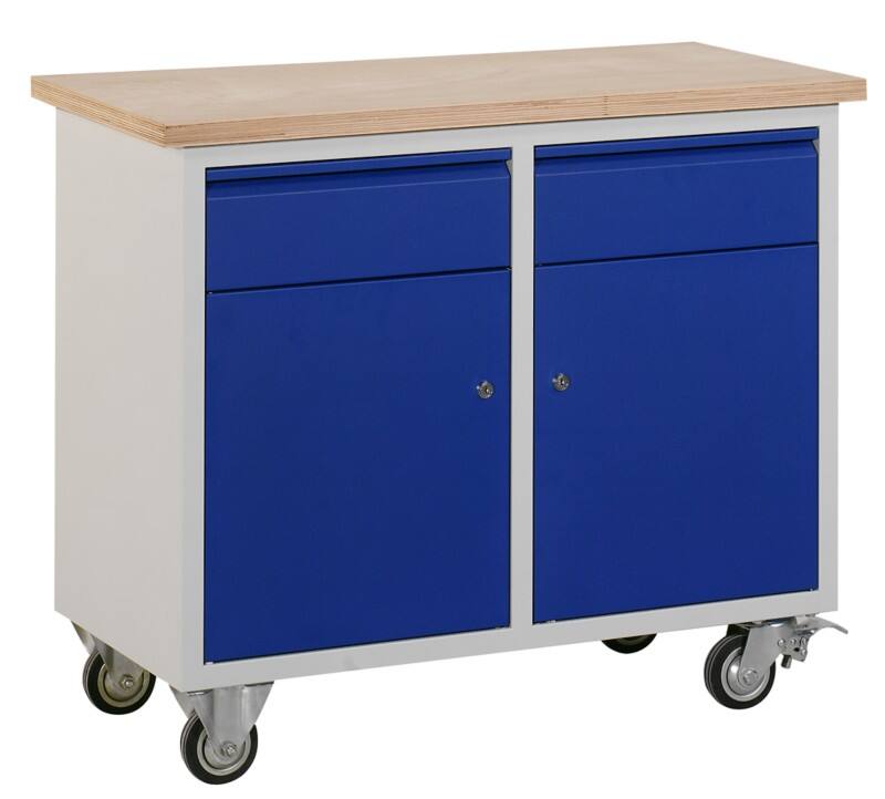 Mobiele werkbank Blauw, Wit 1000 x 500 x 940 mm AR1