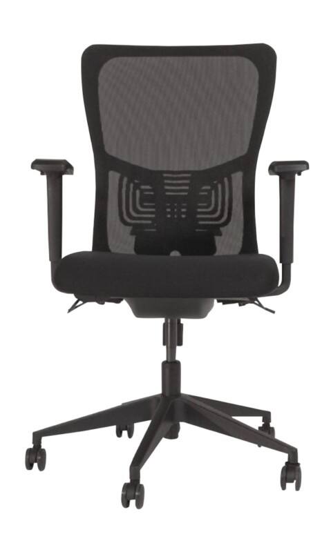 Schaffenburg Bureaustoel Synchroonmechanisme Mesh In hoogte verstelbare armleuning Zwart 110 kg 250
