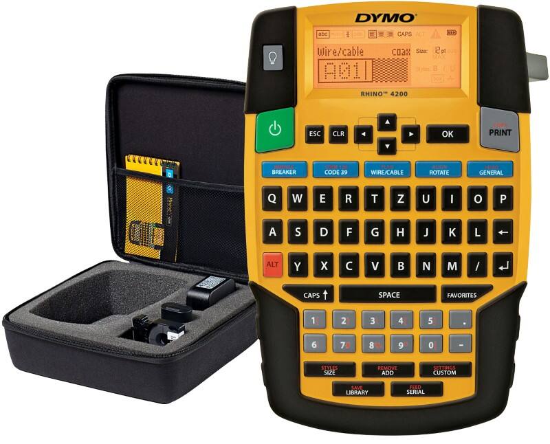 DYMO labelmaker RHINO 4200 1852998 thermisch zwart, geel