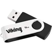 Viking USB-stick USB 2.0 16 GB Zilver, zwart