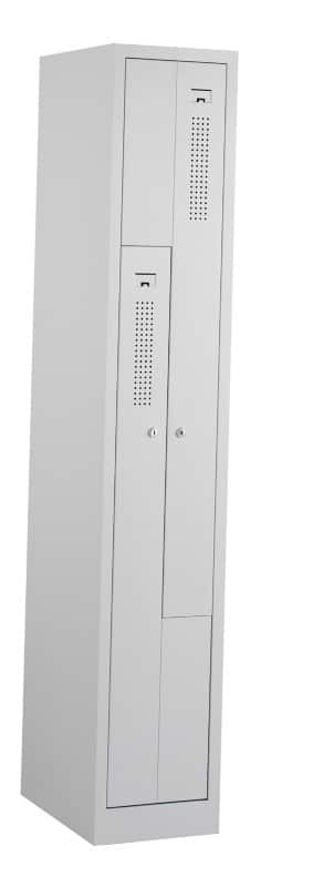 Ceha Staal Garderobekast 2 Deuren 1 kluis Cilinderslot 310 x 500 x 1.800 mm Wit