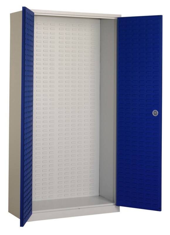 Ceha DMAED Draaideurkast Metaal Afsluitbaar 1.000 x 450 x 1.950 mm Blauw, wit