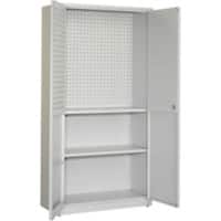 Ceha Draaideurkast Metaal 4 Planken Afsluitbaar 1.000 x 450 x 1.950 mm Wit