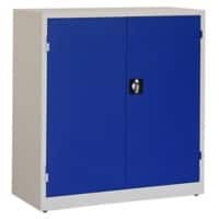 Ceha Draaideurkast Metaal 2 Planken Afsluitbaar 1.000 x 450 x 1.060 mm Blauw, wit
