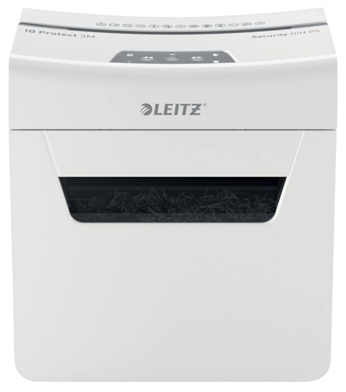Leitz IQ Protect 3M Premium Papierversnipperaar Micro snippers Veiligheidsniveau P-5 3 Vel