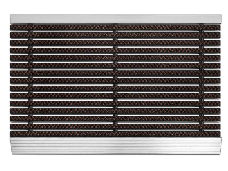 PROFESSIONAL LINE Entreemat Profi Brush Aluminium, nylon Bruin 600 x 400 mm