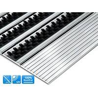 PROFESSIONAL LINE Entreemat Profi Brush Aluminium, nylon Zwart, zilver 800 x 500 mm