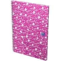 OXFORD Floral Notitieboek A5 Gelinieerd Spiraal gebonden Hard Cover Kleurenassortiment 120 Pagina's 60 Vellen