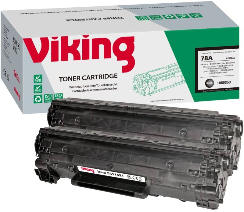 Viking 78A compatibele HP tonercartridge CE278AD zwart