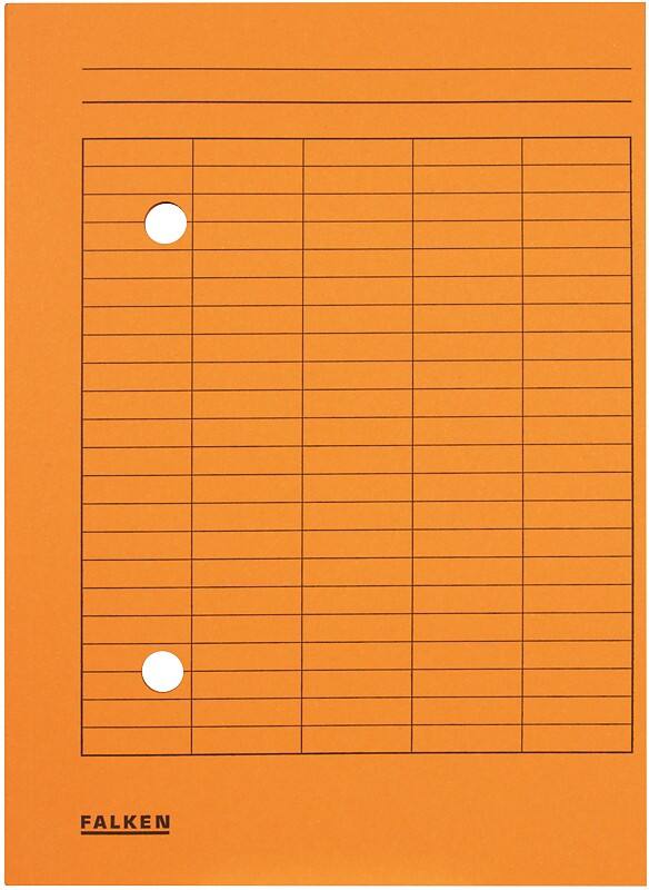 Falken Dossiermap Circulatie A4 Oranje Karton 22 x 31,8 cm 100 Stuks