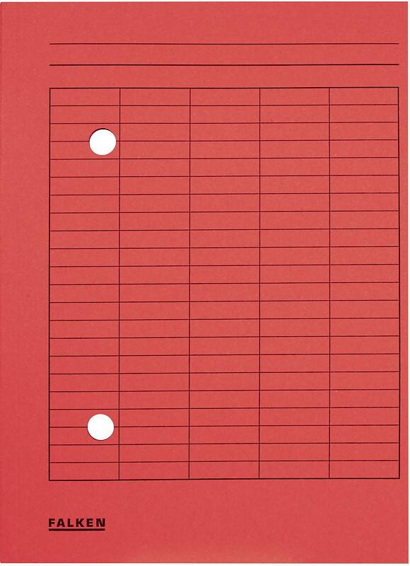 Falken Dossiermap Circulatie A4 Rood Karton 22 x 31,8 cm 100 Stuks