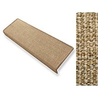 FLOORDIREKT STEP Sylt Trapmat Sisal Rechthoekig Bruin 23,5 x 65 cm