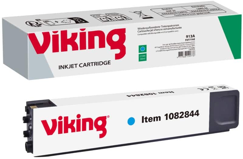 Viking 913A Compatibel HP Inktcartridge F6T77AE Cyaan