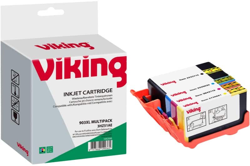 Viking 903XL compatibele HP inktcartridge 3HZ51AE zwart, cyaan, magenta, geel multipak 4 stuks