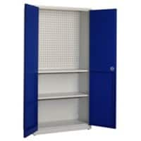 Tweedeurskast DMTTD 195 Blauw, Wit 1000 x 450 x 1950 mm