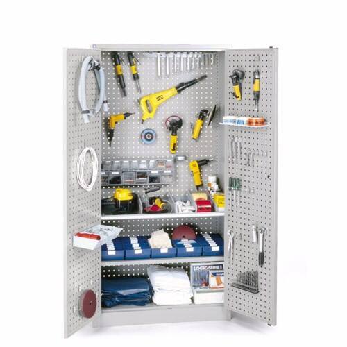 Ceha Roldeurkast Metaal 2 Planken Afsluitbaar 1.000 x 450 x 1.950 mm Wit