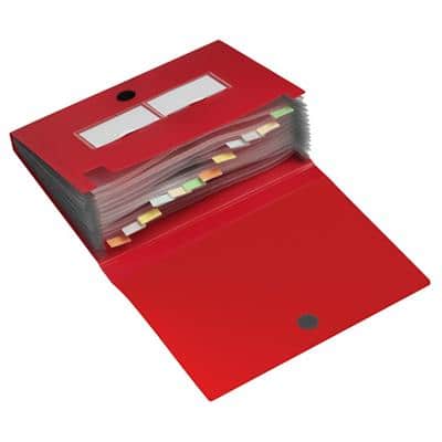 HF2 sorteermap A4 PP 21 x 29,7 cm rood 8 stuks