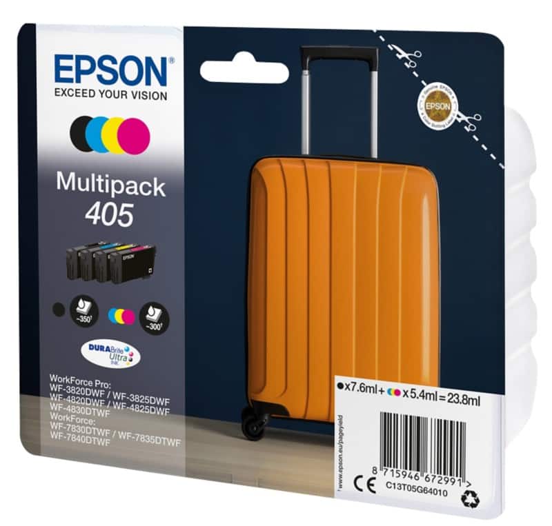 Epson 405 Origineel Inktcartridge C13T05G640 Zwart, cyaan, magenta, geel Multipack 4 Stuks