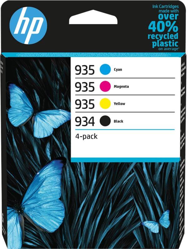 HP 934/5 originele inktcartridge 6ZC72AE zwart, cyaan, magenta, geel multipak 4 stuks
