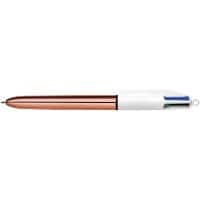 BIC 4 Colours Shine Rose Gold Balpen Blauw, groen, rood, zwart Medium 0,4 mm Navulbaar