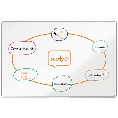Nobo Premium Plus whiteboard 1915149 wandmontage magnetisch email 180 x 120 cm