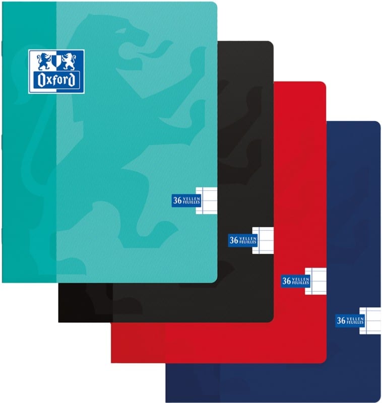 OXFORD Schrift Turquoise, Blauw, Zwart, Rood, gelinieerd