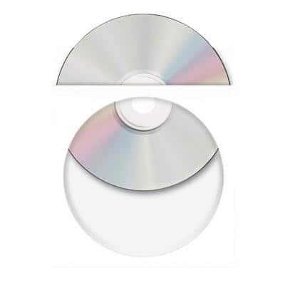 HERMA 1140 CD-DVD hoesjes 124 x 124 mm Wit 100 Stuks