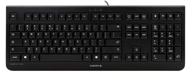 CHERRY Toetsenbord Bedraad QWERTY (US) Zwart KC 1000