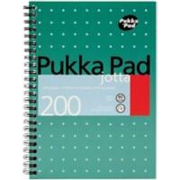 Pukka Pad Schrijfblok Metallic Jotta A5 Gelinieerd Spiraalgebonden Karton Harde rug Groen Geperforeerd 200 Pagina's 3 Stuks