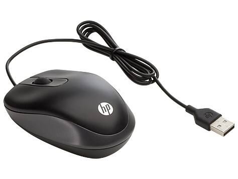 HP USB Travel Mouse Muis Bedraad Geschikt voor linkshandigen