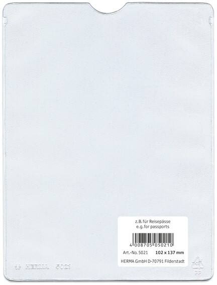 HERMA documenthoes 5010 transparant PP (polypropeen) 9 x 6,3 cm 25 stuks