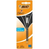 BIC 4 Colours Balpenvulling 0,4 mm Zwart 2 Stuks