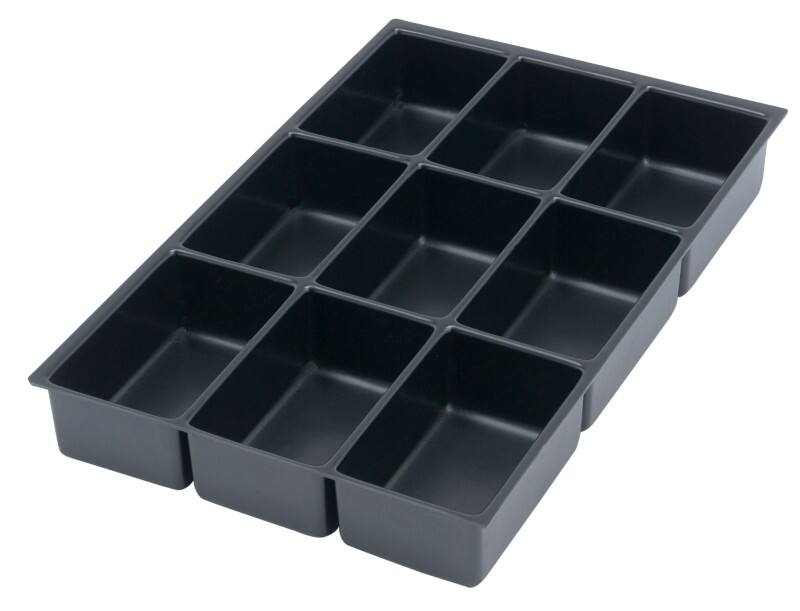 Bisley Multi lade Inzetbak met 9 Compartimenten Plastic Zwart 215 x 340 x 51 mm
