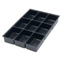 Bisley Multi lade Inzetbak met 9 Compartimenten Plastic Zwart 215 x 340 x 51 mm