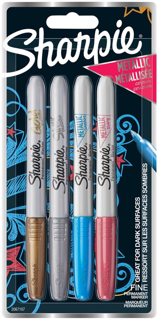 Sharpie Permanent marker Metallic 4 Stuks